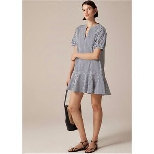 J Crew Cotton Blue Pinstripe Dress, NWOT